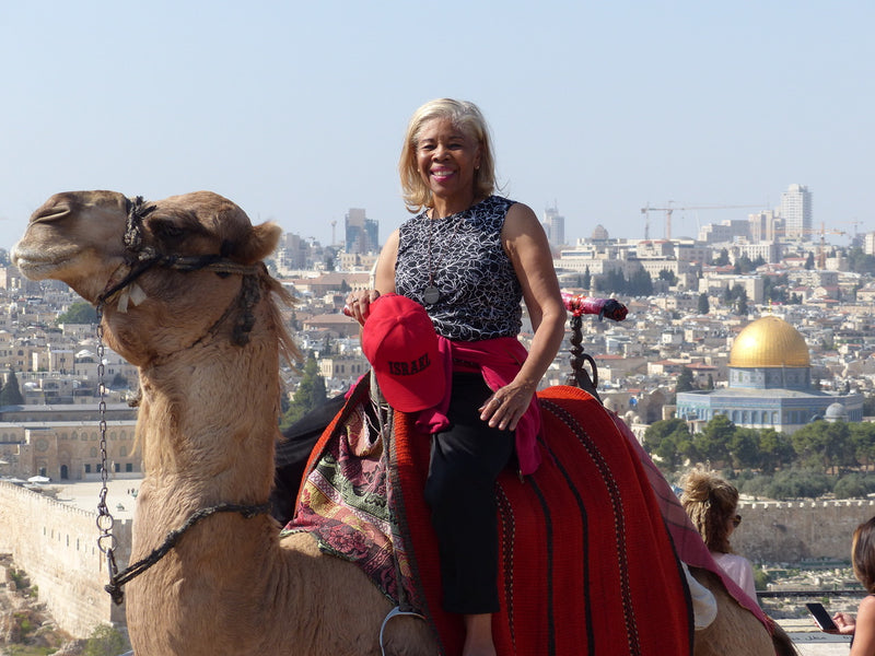 Dr. Tirazah Huff Arrives in Jerusalem, Israel on Mt. Olives