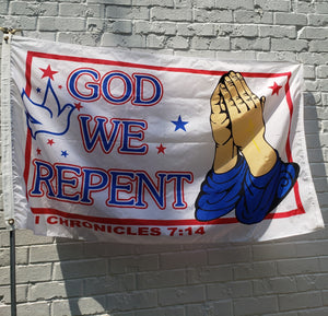 God We Repent Flag