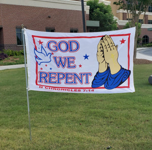 God We Repent Flag