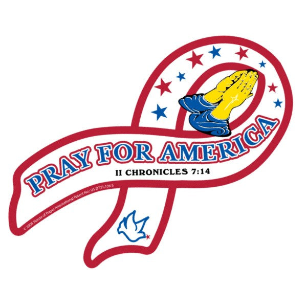 Pray For America Awareness Ribbon Magnet