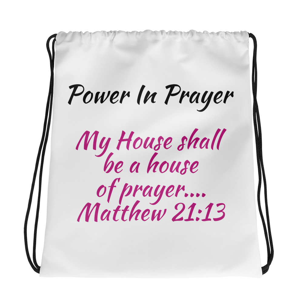 Power Of Prayer Drawstring Bag